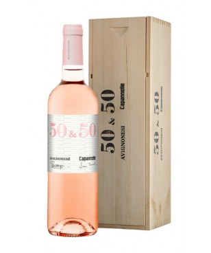50&50 Rosato Toscana IGT 2022 Avignonesi e Capannelle astuccio singolo in legno