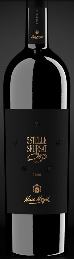 5 Stelle Sfursat EDIZIONE BLACK STAR Sforzato di Valtellina DOCG 2020 Nino Negri , da 3 Litri- Jeroboam