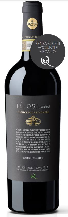Telos Amarone 2015 DOCG SO2 free senza solfiti Tenuta Sant Antonio Famiglia Castagnedi