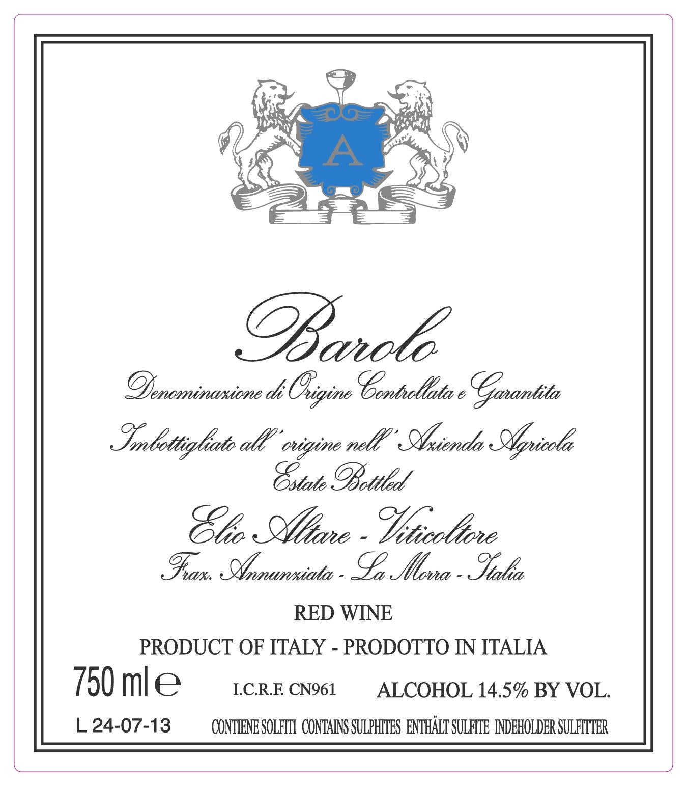 Barolo DOCG 2021 Elio Altare
