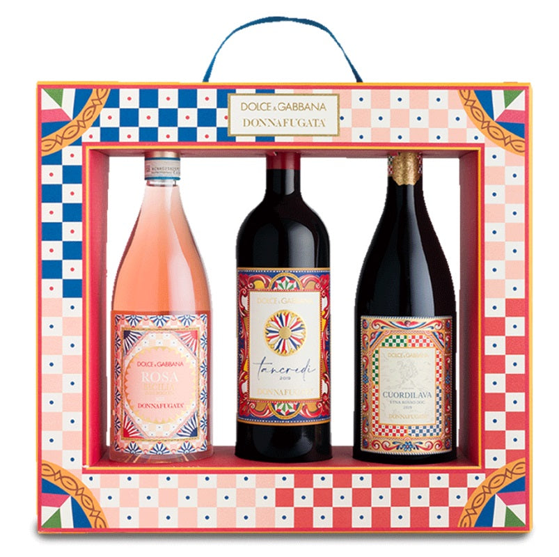 Cornice Dolce & Gabbana Donnafugata da 3 bottiglie : Cuordilava, Tancredi, Rosa