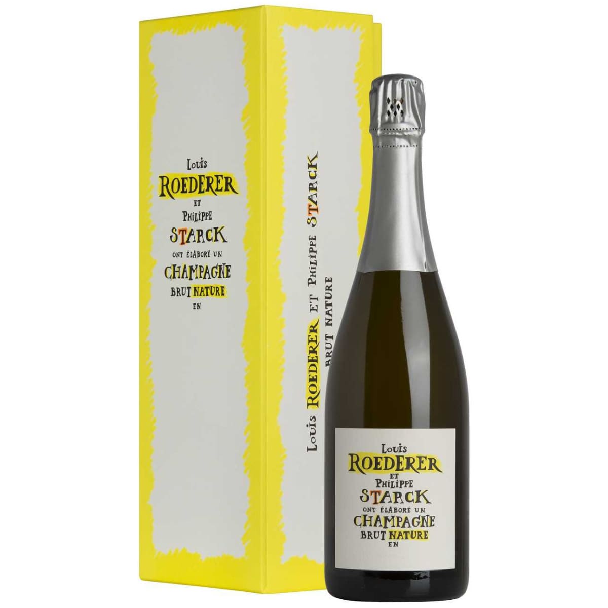 Champán Brut Nature Philippe Starck Millésimé 2015 Louis Roederer con estuche