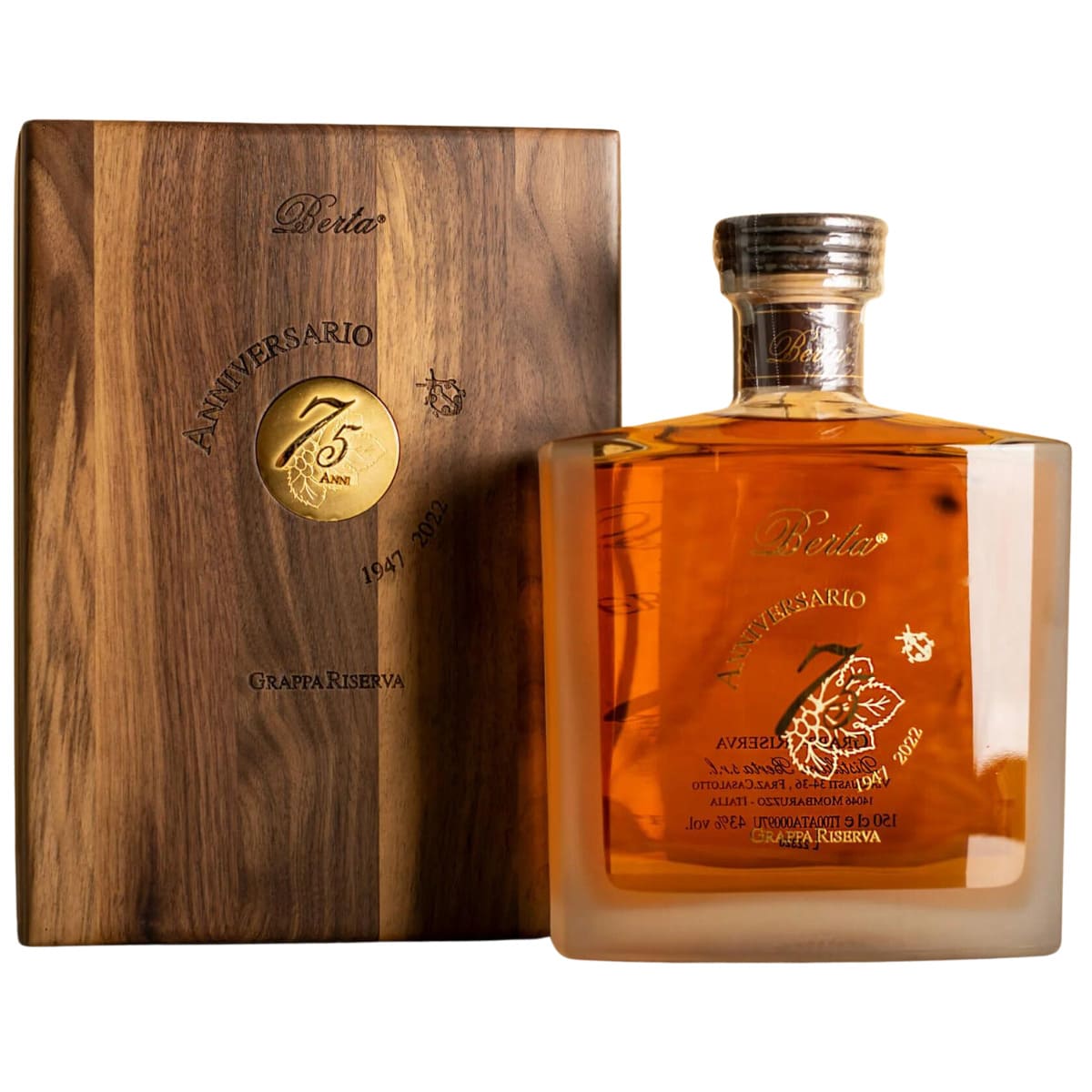 Grappa Stravecchio 75° Aniversario Magnum Berta