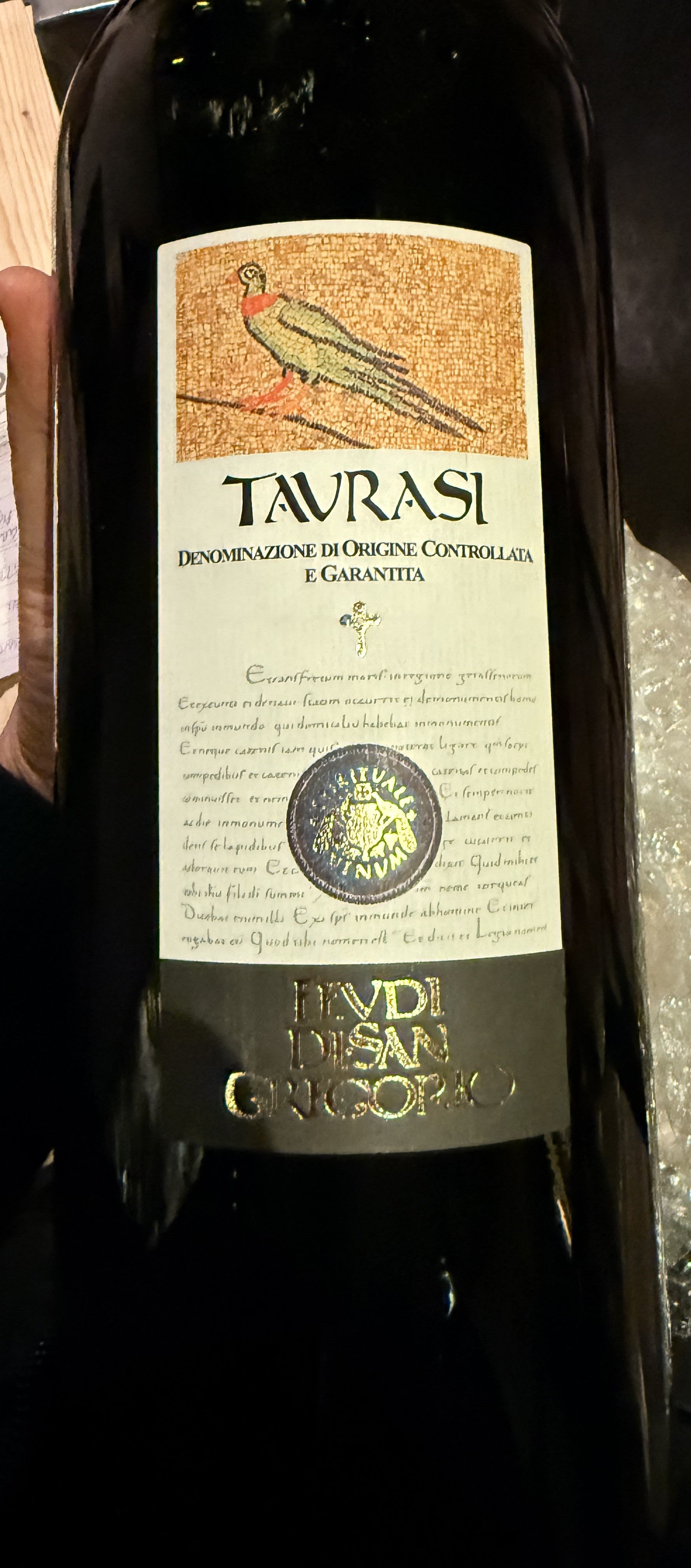 Taurasi 1993 DOCG Jeroboam da 3 Litri Feudi di San Gregorio Cassa in Legno