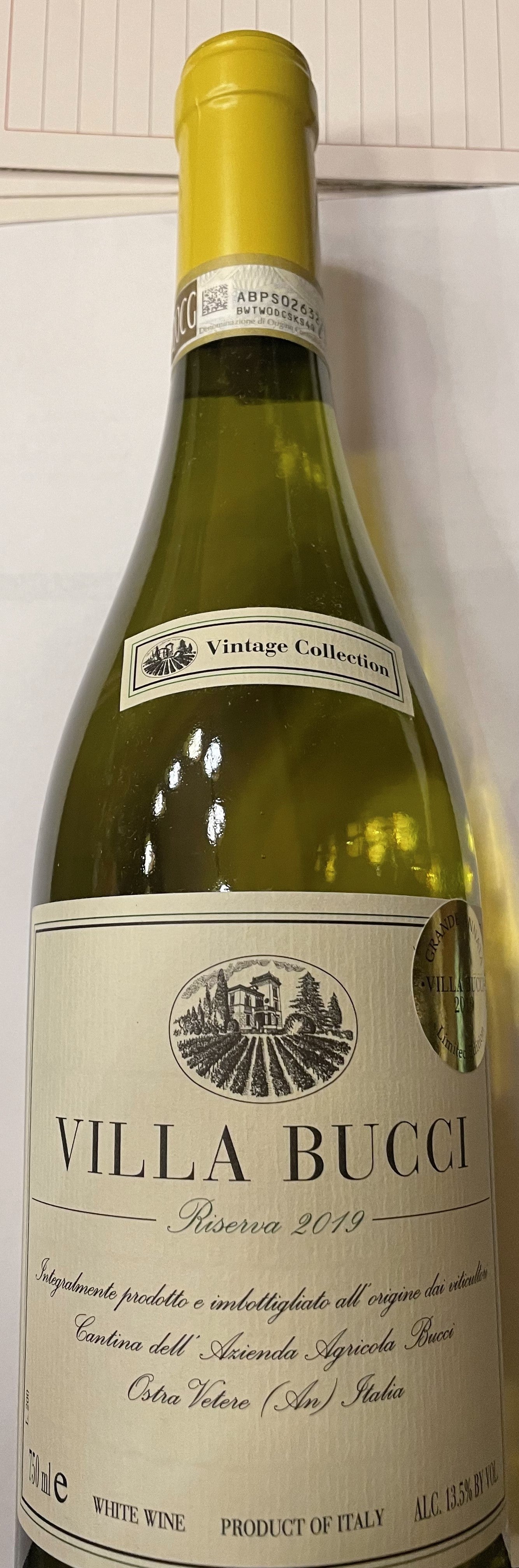 Villa Bucci Verdicchio dei Castelli di Jesi DOC Classico Riserva 2019 Vintage Collection