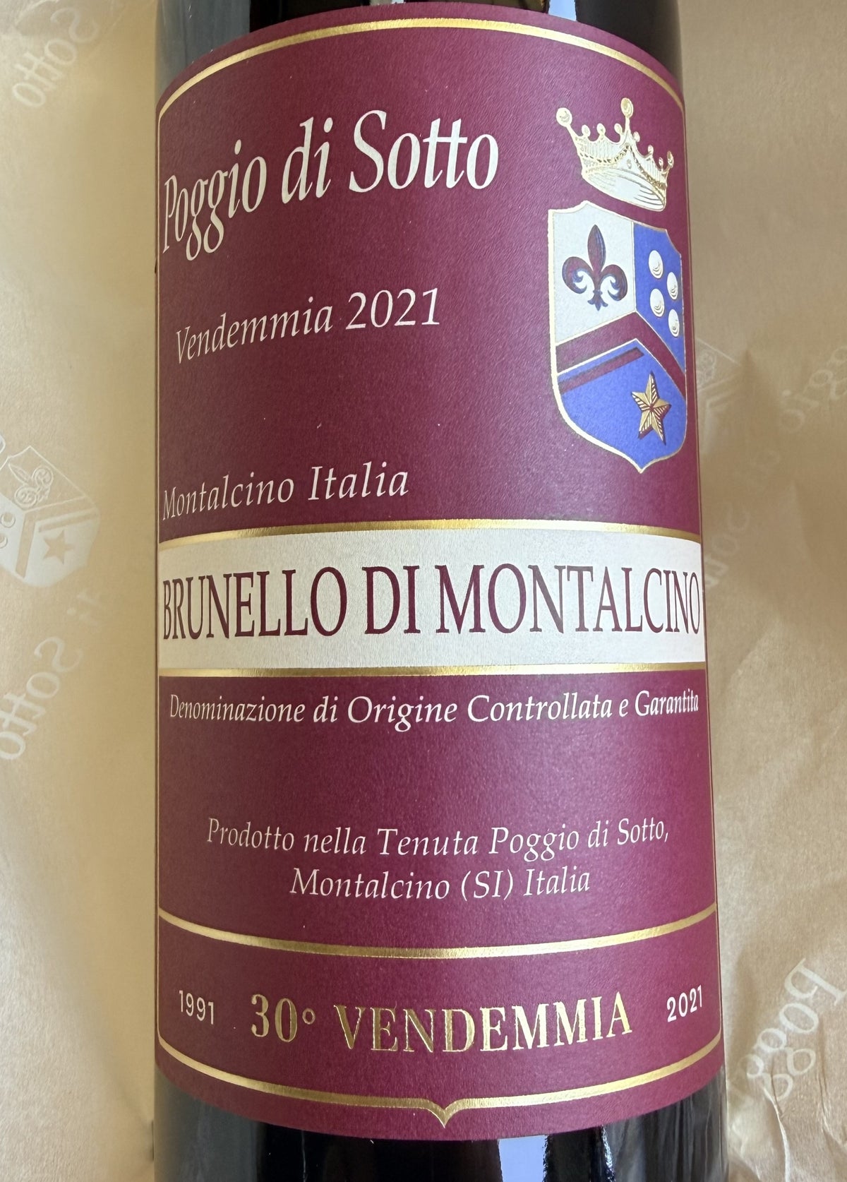 Brunello di Montalcino 2021 DOCG BIO Poggio di Sotto
