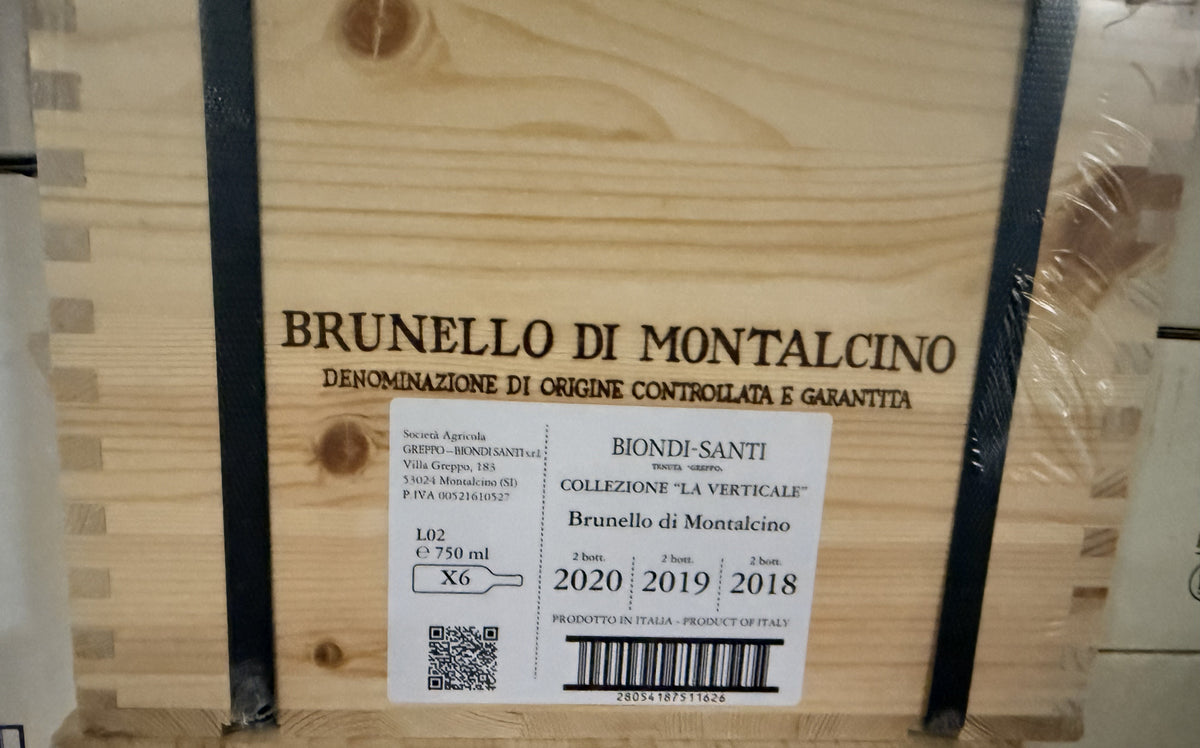 Vertical Collection Verticale Brunello di Montalcino DOCG il Greppo 2018 - 2019 - 2020  Biondi Santi