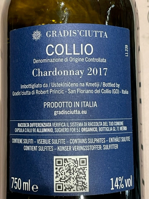 Eximia 2017 DOC Collio Chardonnay Gradis Ciutta