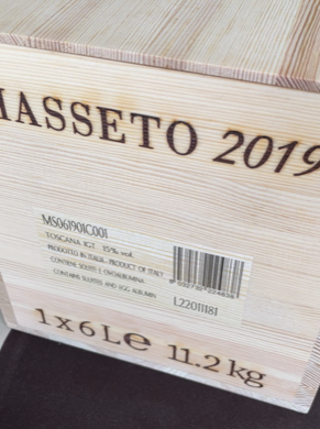 Masseto 2019 IGT Toscana Masseto Mathusalem caja de madera