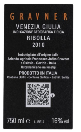 Ribolla R10 Venezia Giulia igt 2010 Gravner