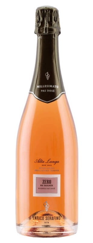 Zero de saignée Alta Langa Rosé DOCG Classic Method PAS DOSÉ Vintage 2018 Enrico Serafino