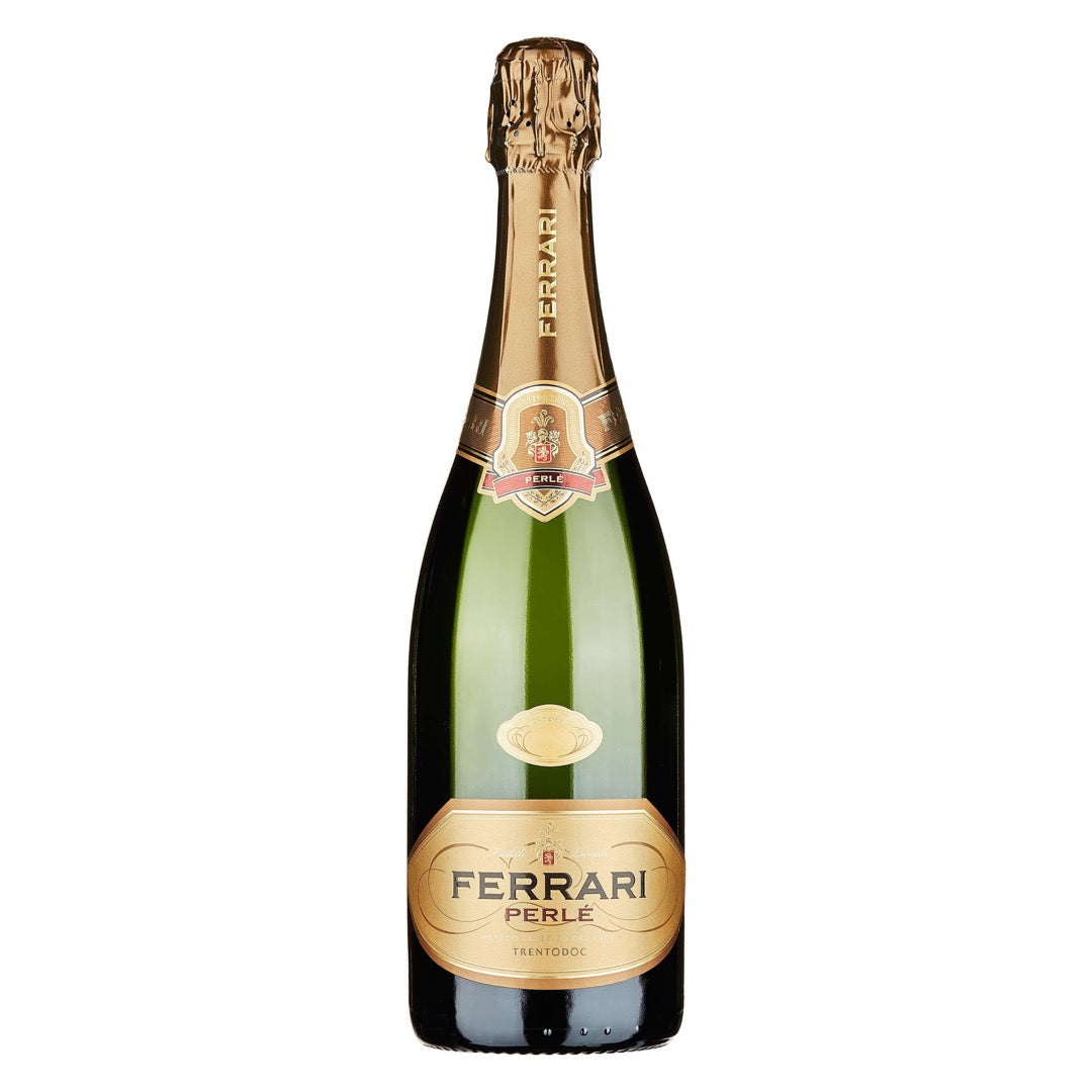 Ferrari Perle 2018 Trento DOC, Vintage Brut (Sparkling Wine) MAGNUM with case