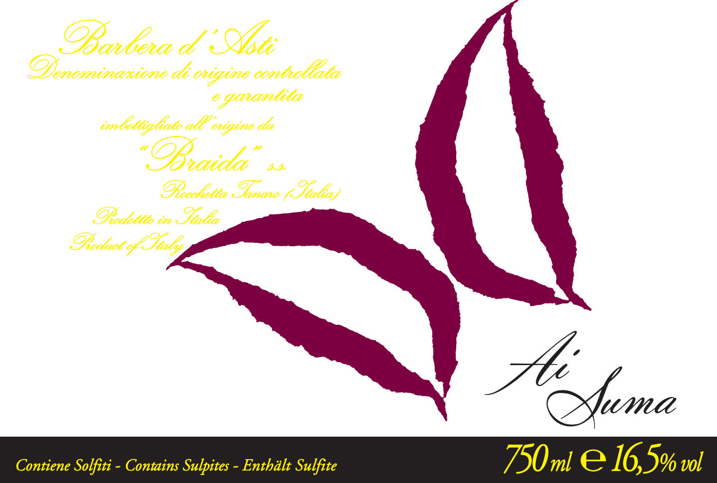 Barbera d'Asti DOCG "Ai Suma" 2020 Braida