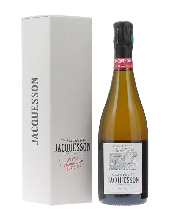 CHAMPAGNE JACQUESSON Avize Champ Caïn 2005 Degüelle Tardío