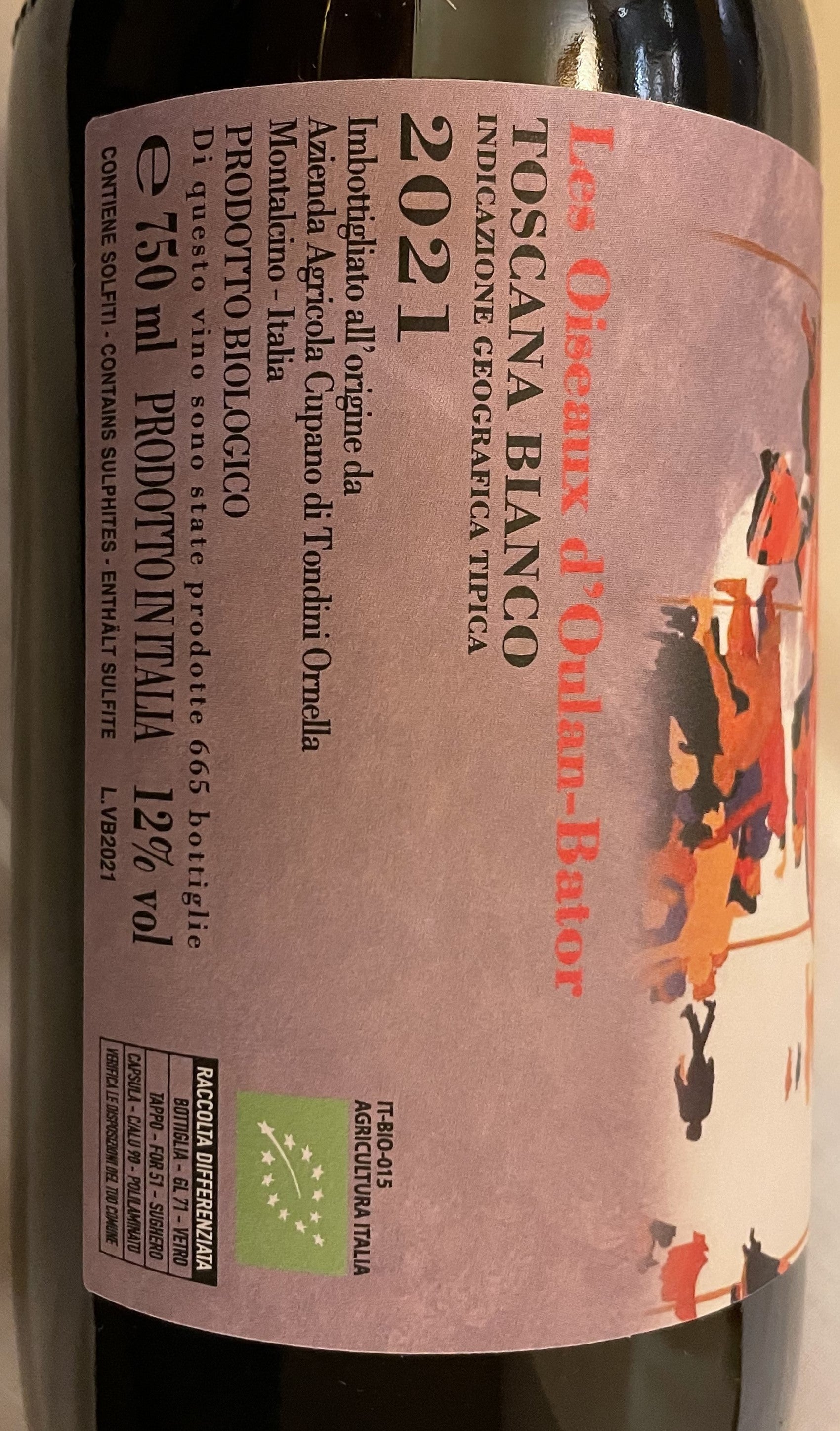 Los Pájaros de Ulán Bator Toscana IGT 2021 Cupano