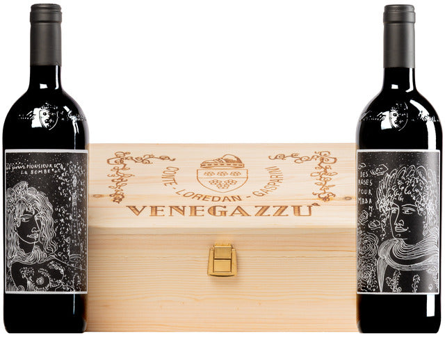 “Lui e Lei Capo di Stato” Rosso Superiore Montello Asolo DOC 2019 · 2 bottiglie in cassetta di legno