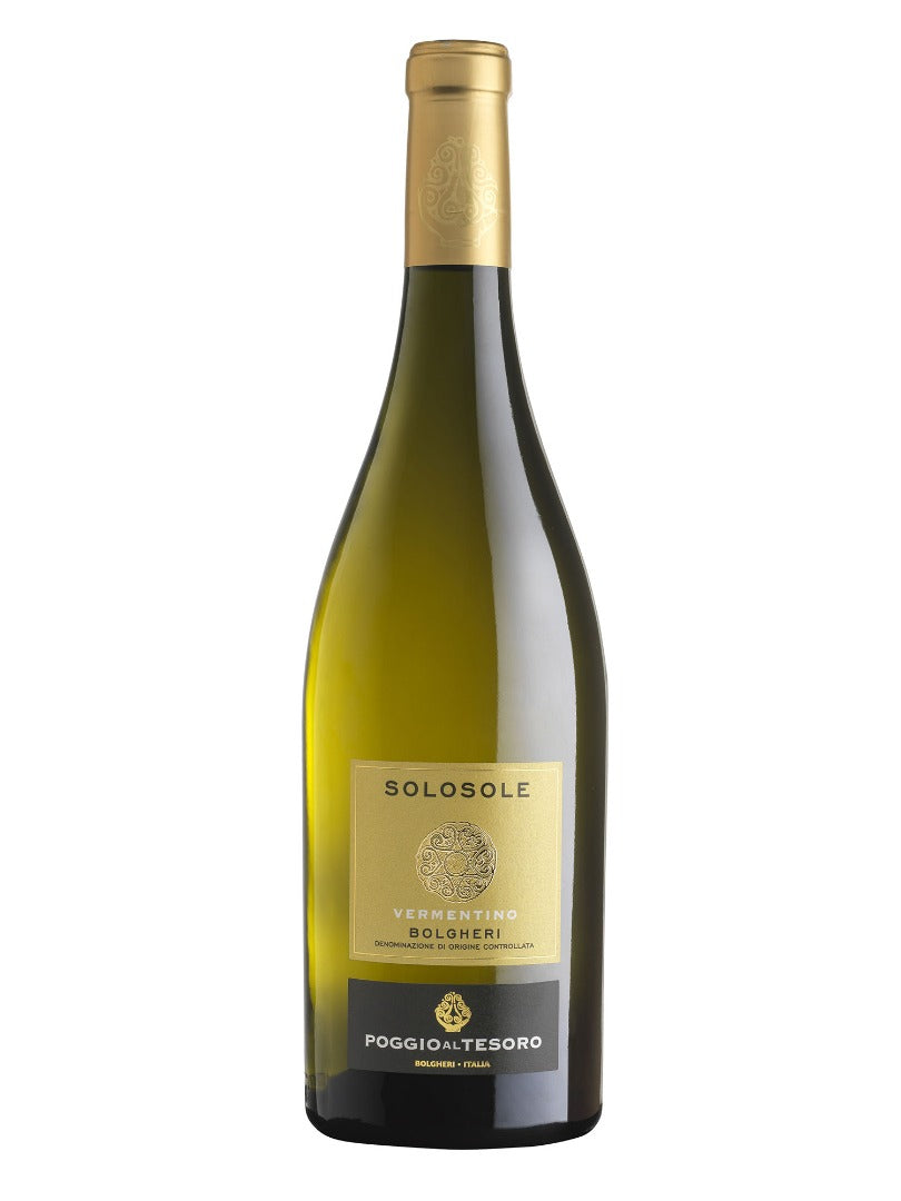Solosole 2019 Vermentino Bolgheri DOC da 3 Litri , Jeroboam Cassa in Legno , Poggio al Tesoro