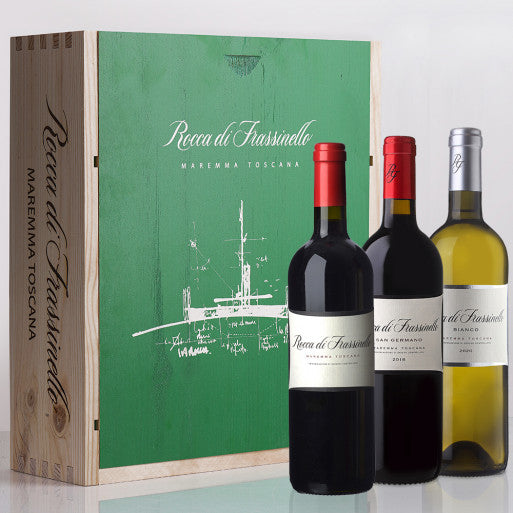 I Grandi Crù Rocche di Frassinello cassetta da 3 Bottiglie Domini Castellare di Castellina