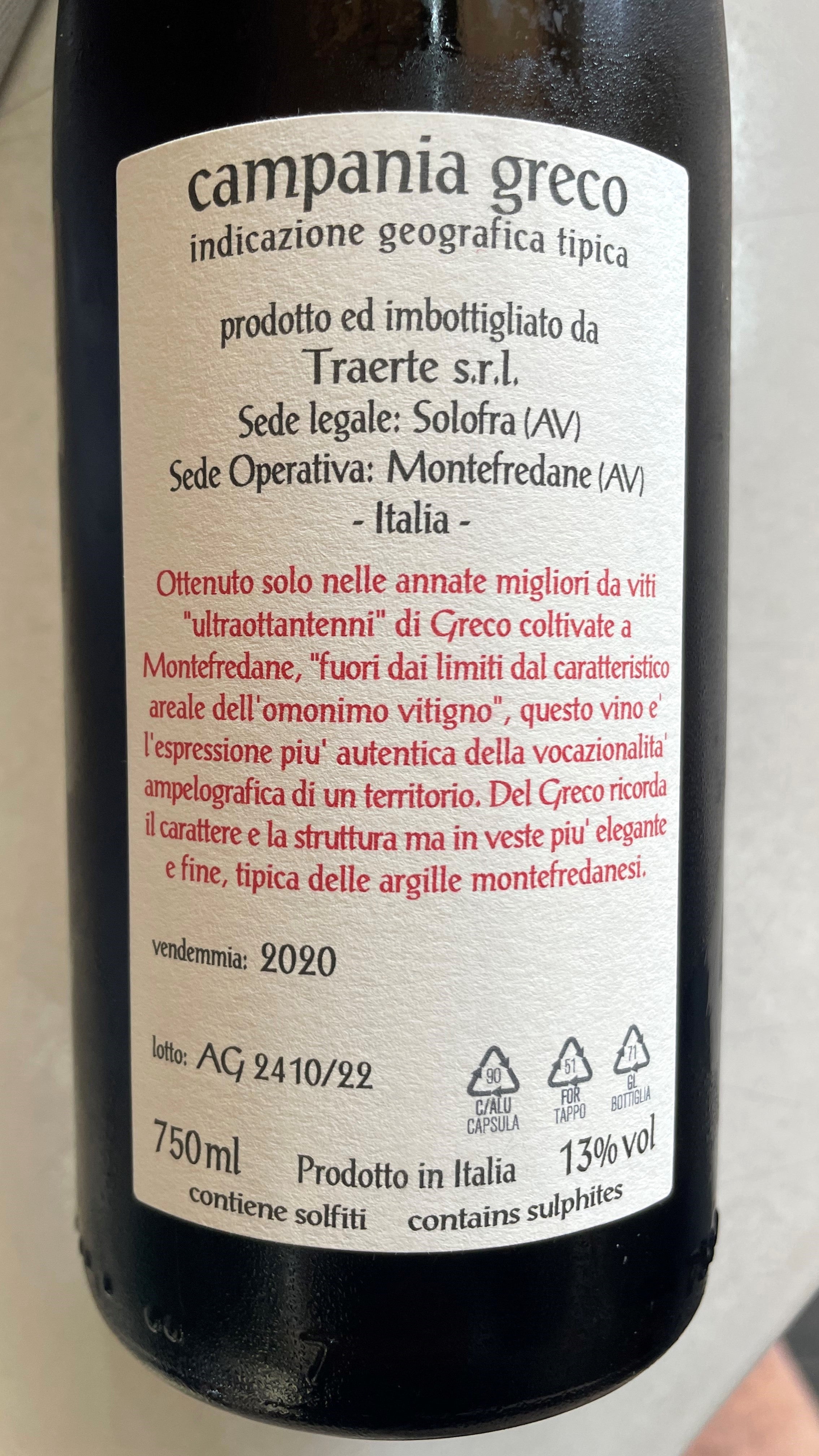 Greco di Tufo Out of Bounds "The Old Vines" DOC 2020 Vadiaperti
