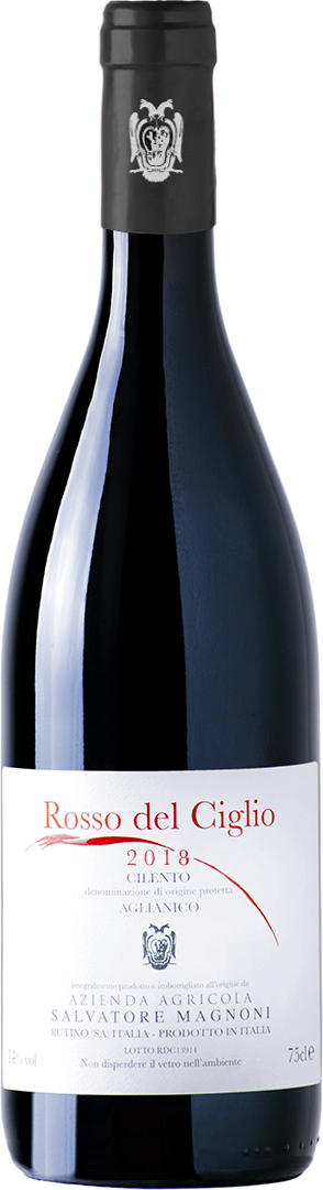 Aglianico Cilento DOP BIO Rosso del Ciglio 2018  Primalaterra Azienda Agricola Salvatore Magnoni