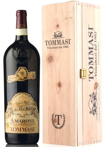 Amarone della Valpolicella Classico 2018 DOCG de 3 Litros JEROBOAM en Caja de Madera TOMMASI