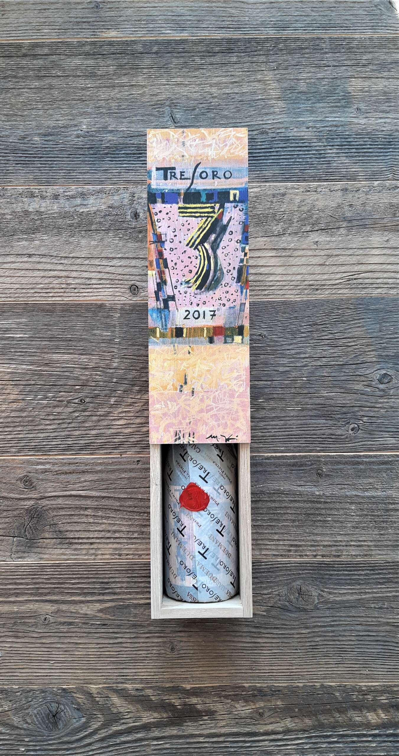 “Tresoro” 2019 Rosso Toscana Duemani Estuche de Madera