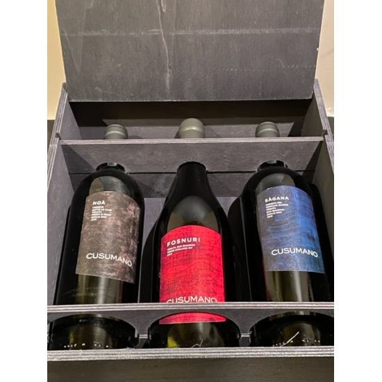 Cassetta Legno da 6 bottiglie : Fosnuri 2019 - Sagana 2019 - Noa' 2019 Cusumano, 6 image