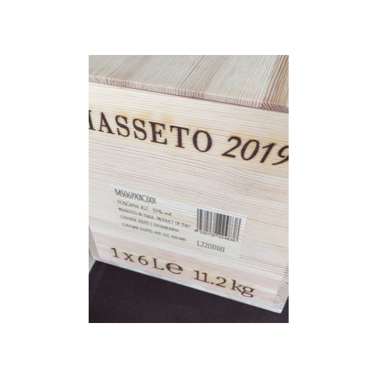 Masseto 2019  IGT Toscana da 6 Litri Mathusalem cassa in legno, 4 image